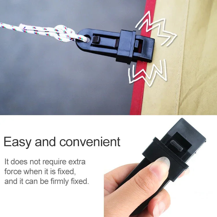 Tents Wind Rope Clamp Awnings Outdoor Camping Plastic Clip Tents Accessories