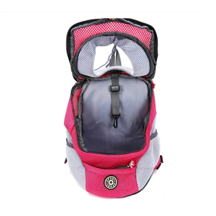 Outdoor Pet Dog Carrier Bag Front Bag Double Shoulder Portable Travel Backpack Mesh Backpack Head, S, L