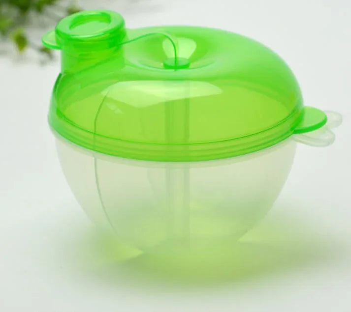 Baby Milk Powder Formula Dispenser Food Container Storage Feeding Box 3 Layer Leakproof Travel Storage Box for Kids Toddler, Green, Pink, Yellow, Blue