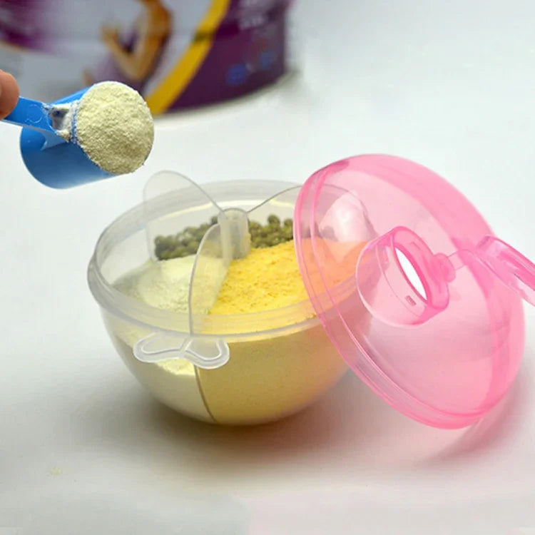 Baby Milk Powder Formula Dispenser Food Container Storage Feeding Box 3 Layer Leakproof Travel Storage Box for Kids Toddler, Green, Pink, Yellow, Blue
