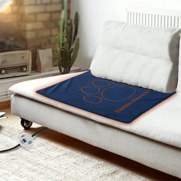 Pet Heating Pad Waterproof and Anti-Scratch Electric Blanket, Size: 60x45cm, JP Plug
