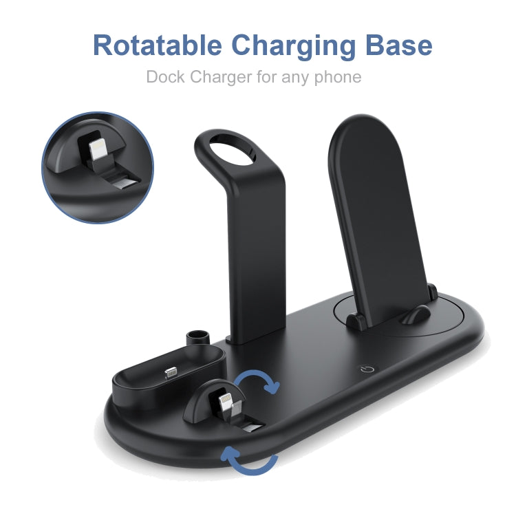HQ-UD20 Mobile Phone Watch Multi-Function Charging Stand Wireless Charger for Phones & Apple Watch & Airpods, HQ-UD20