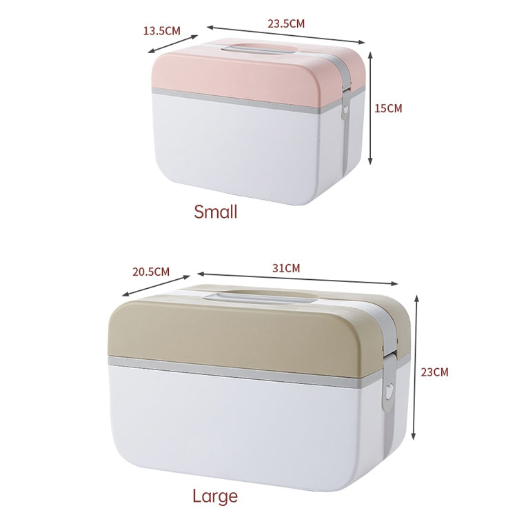 Multifunctional Household Dustproof Family Safety Emergency Storage Box Double-layer Medicine Case, S, L