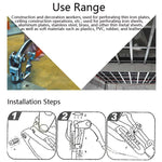 16 in 1 Stainless Steel Copper Aluminum Strip Iron Leather Plastic Manual Punching Pliers Punching Machine Set, 16 in 1