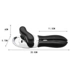 4 in 1 Multifunctional Can Opener Kitchen Household Lid Opener Canning Knife, Black, Green