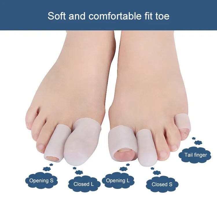 5 Sets Corn Toe Cover Finger Toe Care Set Color Random Delivry, Closed, Open, Tail Finger, Closed S, Closed L, Open S, Open L, Thickened Tail Finger