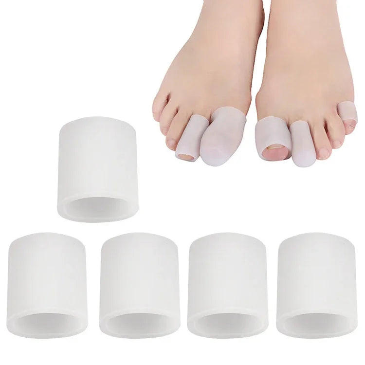 5 Sets Corn Toe Cover Finger Toe Care Set Color Random Delivry, Closed, Open, Tail Finger, Closed S, Closed L, Open S, Open L, Thickened Tail Finger