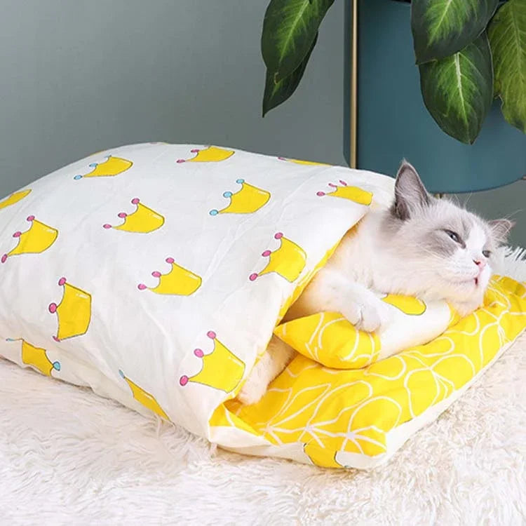 Closed Removable and Washable Cat Litter Sleeping Bag Winter Warm Dog Kennel, S, M, L