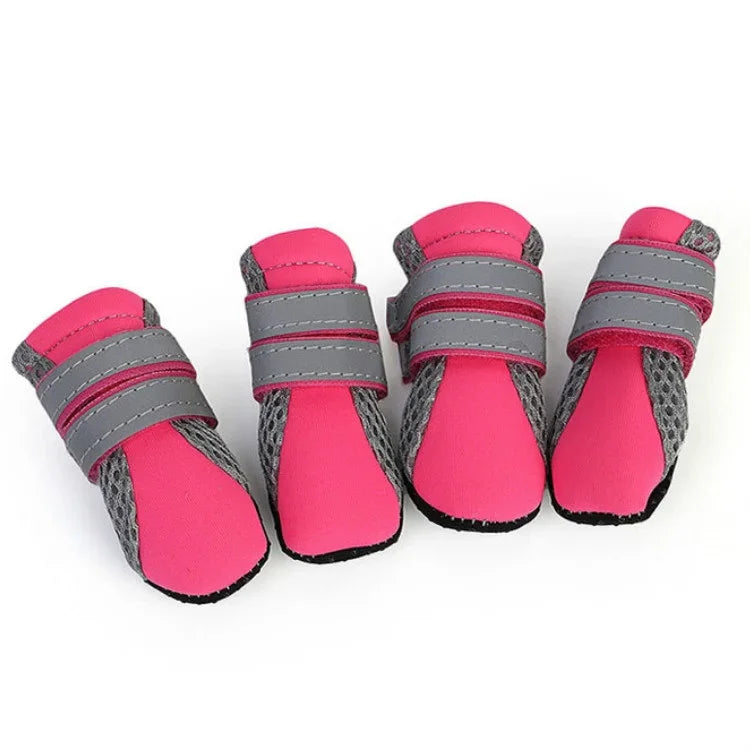 4 in 1 Pet Shoes Dog Shoes Walking Shoes Small Dogs Pet Supplies, S, M, L, XL
