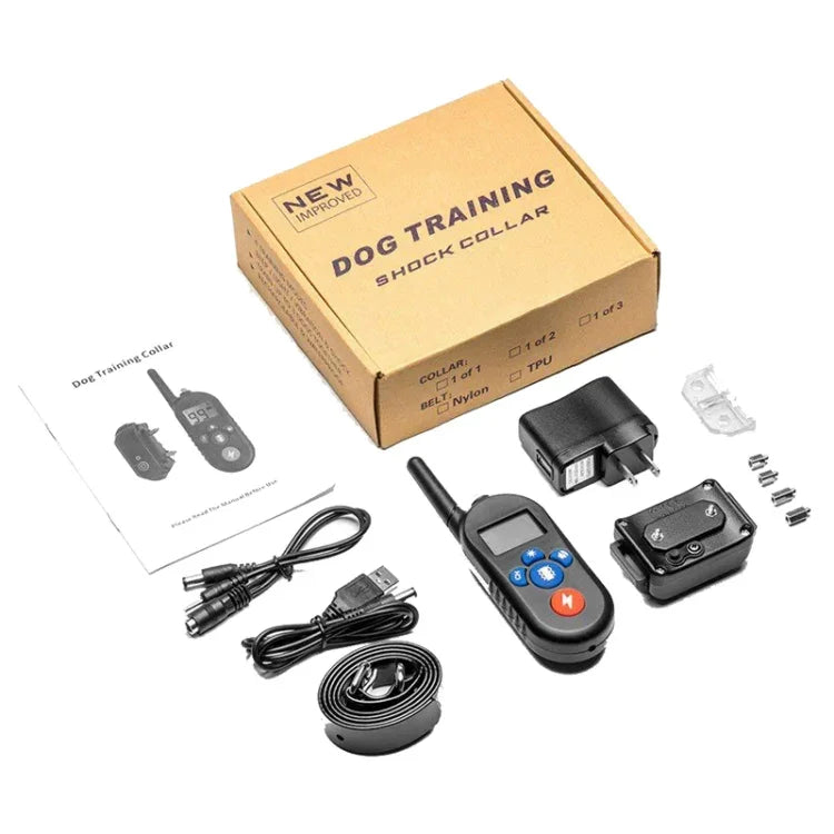800m Remote Control Electric Shock Bark Stopper Vibration Warning Pet Supplies Electronic Waterproof Collar Dog Training Device, 556-1, 556-2, 556-3
