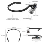 ORDRO EP7 4K Head-Mounted  Auto Focus Live Video Smart Sports Camera, Without Remote Control, With Remote Control