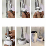 Zoosen Electric Hot Water Faucet Connection Type Instant Hot Water Faucet CN Plug, Style:White + Leak Protection, White, With shower Head Connector, White + Leak Protection