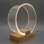 USB Acrylic Ring Table Lamp Night Light