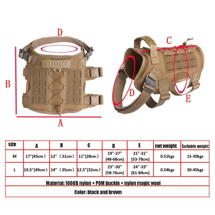 Training Dog Vest Outdoor Equipment Pet Clothes, M, L