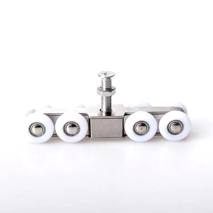 Stainless Steel Sliding Door Hanging Wheel Silent Smooth And Wear-Resistant Sliding Door Pulley Nylon Hanging Rail, 4 Wheels, 8 Wheels