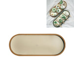 Desktop Shallow Storage Tray Sundries Tray Jewelry Display Tray, , Oval (Warm Brown), , Triangle (Warm Brown), , Round (Warm Brown), , Oval (Dark Green), , Triangle (Dark Green), , Round (Dark Green), , Oval (Green Lotus), , Triangle (Green Lotus)     ...