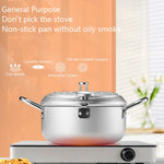 Fryer Pot Household Non-Stick Pan Temperature Control Mini Frying Pot, 20cm