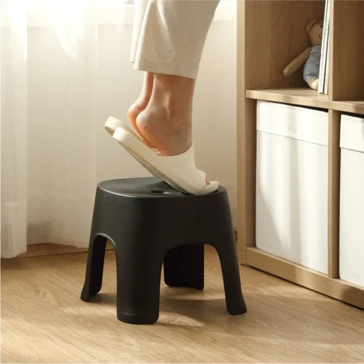 Household Bathroom Row Stools Plastic Stools Thickened Low Stools Square Stools Small Benches, Maple Yellow Children, Retro Red Children, Light Green Children, Black Children, Pink Adult, Maple Yellow Adult, Milk White Adult, Black Adult