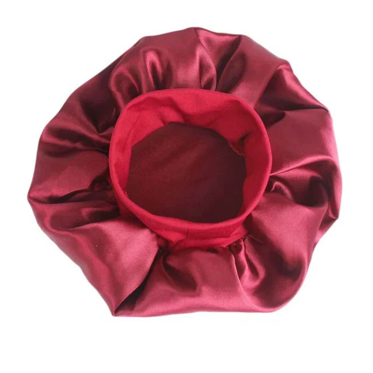 2 PCS TJM-301 Night Cap With Wide Brim And Elasticity Headband Ladies Chemotherapy Cap Hair Care Hat, M 56-58cm