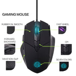 Inphic PW1 Game Mute Macro Definition Illuminated Wired Mouse, Cable Length: 1.5m, Mute Black Business Version, Mute Black Game Version, Mute Titanium Gray Game Version