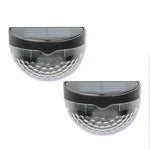2 PCS LED Solar Wall Light Outdoor Semicircular Fence Garden Lawn Light