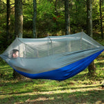 1-2 Person Outdoor Mosquito Net Parachute Hammock Camping Hanging Sleeping Bed Swing Portable  Double  Chair, 260 x 140cm, 260x140cm Blue Grey, 260x140cm Pink, 260x140cm Pink Blue, 260x140cm Green, 260x140cm Yelliw Green, 260x140cm Dark Blue