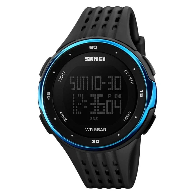 SKMEI 1219 Men Multi-Function Electronic Watch Outdoor Sports Watch, Green, Blue, Black, Rose Gold, Silver