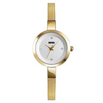 SKMEI 1390 Ladies Business Casual Watch Steel Band Lightweight Quartz Watch, Rose Gold, Golden, Silver