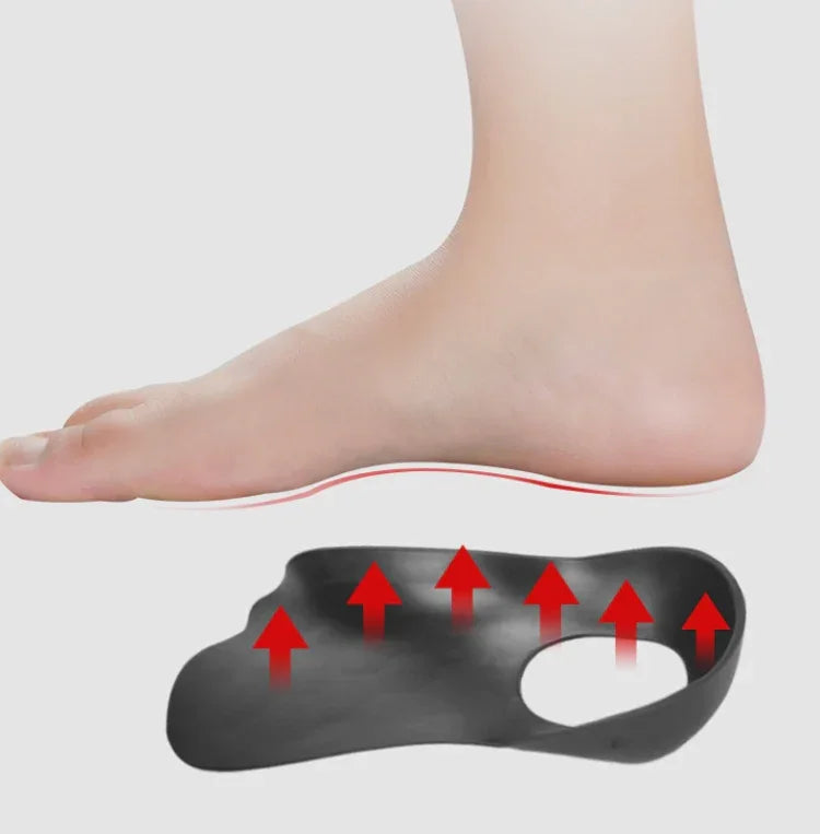 Flat Foot Orthopedic Insole Arch Collapse Support Pad Adult And Child Foot Valgus Orthosis, L (White)
