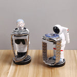 Watch Shelf Support Decorative Ornaments Watch Storage Box Display Stand, Large Old Butler + Black Cover, Small Astronaut + Black Cover, Large Astronaut  + Black Cover, Small Old Butler + White Cover, Large Old Butler + White Cover