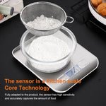 Stainless Steel Small Food Electronic Scale Kitchen Portable Baking Electronic Scale, 5kg/1g (Battery Model White), 5kg/1g (Battery Model Black), 10kg/1g (Battery Model White), 5kg/1g (Rechargeable White), 10kg/1g (Rechargeable White)                  ...