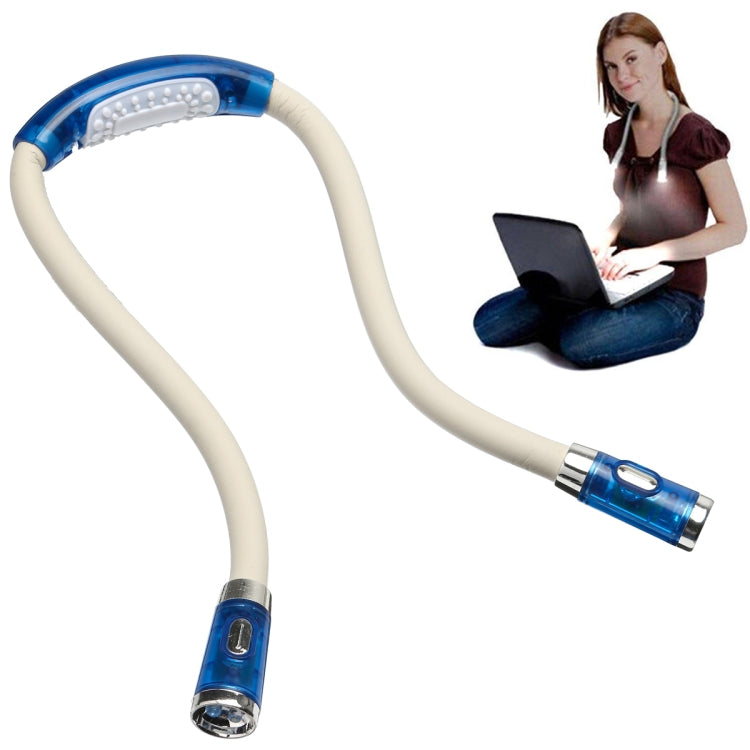 Portable U-shaped LED Flexible Handsfree Hug Neck Reading Book Lamp Torch, Black, Green, Blue, Pink