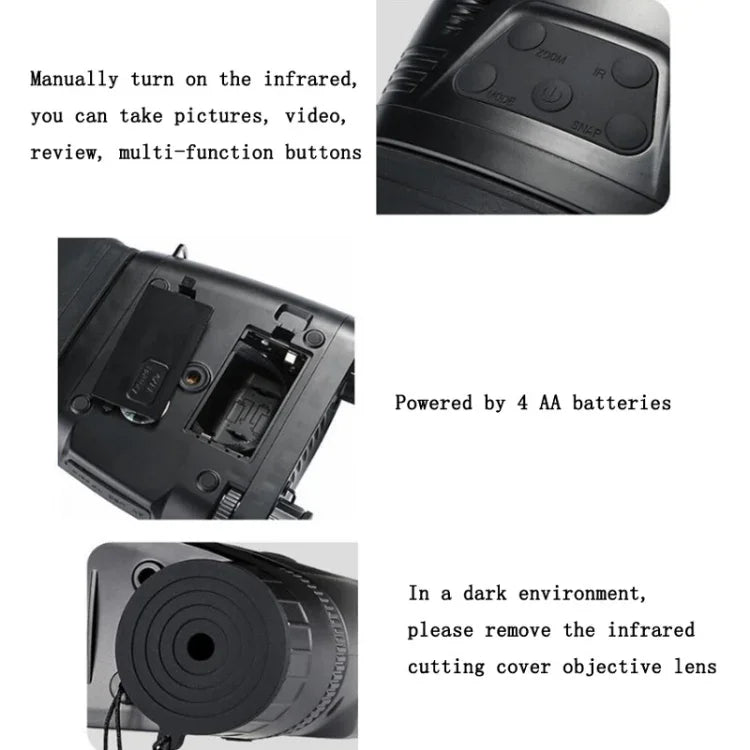 High-Definition Digital Night Vision Camera With Screen Photo/Video/Patrol/Infrared/Night Vision/Binoculars, NV200C