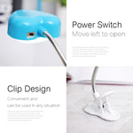 Mini Love Heart Clip LED Book Light Lamps Reading Book Desk Lamp Keyboard Light Eyes-Protect Energy Save Night Lights, Pink, Yellow, Blue