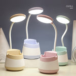 USB Charging LED Desk Light Eye Protection Lamp with Pen Holder and Phone Holder, CS276-1 Pink, CS276-1 Blue, CS276-1 Green, CS276-1 Yellow, CS276-1 Black, CS276-3 Pink, CS276-3  Blue, CS276-3 Green, CS276-3 Yellow, CS276-3 Black, CS276-4 Pink         ...