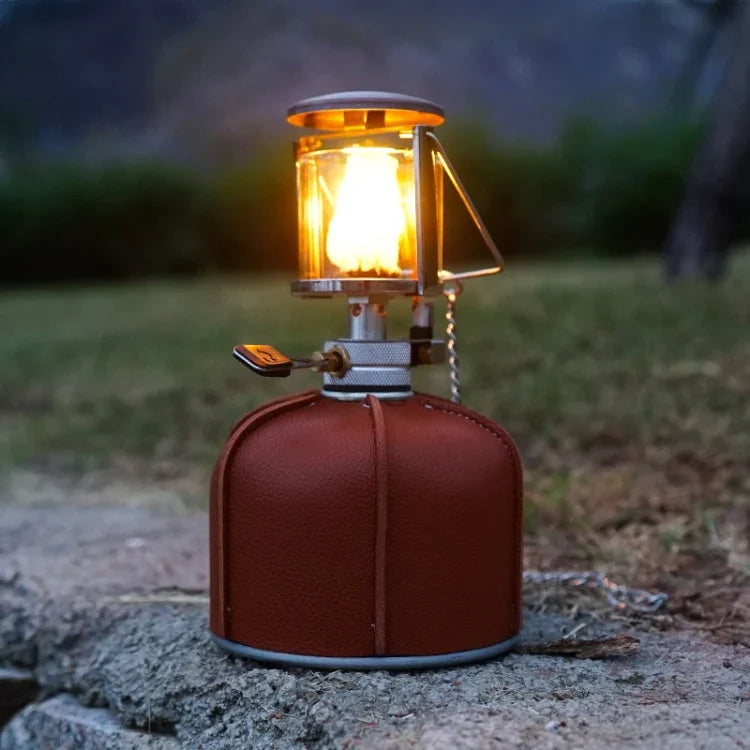 Outdoor Camping Flat Gas Tank Leather Case Camping Steam Lamp Fuel Tank PU Protective Cover, For 230g Gas Tank, For 450g Gas Tank
