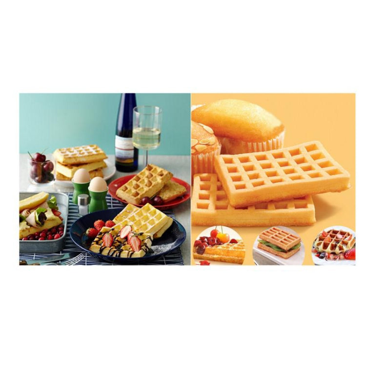 5 in 1 Food Grade Silicone Waffle Mold Kitchen Cake Set Baking Supplies, Red, Green, Beige, Pink