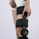 Adjustable Length Of Knee Joint Fixation Brace Knee Injury Fracture Protector Bracket(Black), Free Size