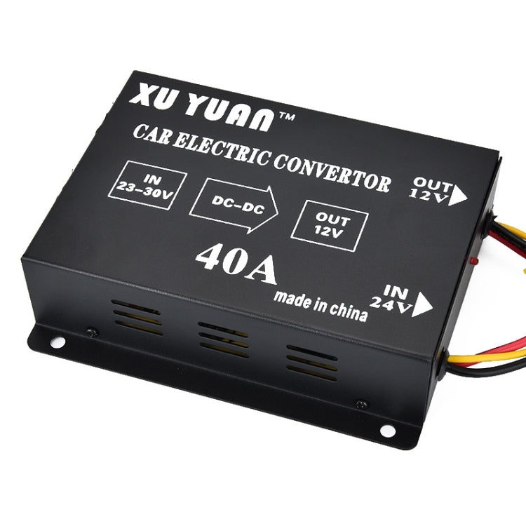 XUYUAN 480W Step-Down Converter 24V to 12V 40A Automotive DC Power Buck Converter, 480W 24V to 12V