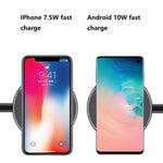 K8 10W Universal Aluminum Alloy Mobile Phone Wireless Charger, with 1m Cable, with 50cm Cable