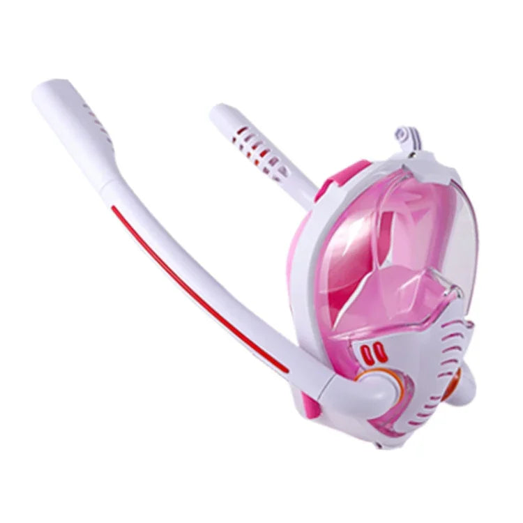 Snorkeling Mask Double Tube Silicone Full Dry Diving Mask Adult Swimming Mask Diving Goggles, S/M, L/XL
