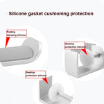 Universal Metal Headphone Double Bracket Headphone Hanger Desktop Lock Clip Headphone Display Shelf, Black, Silver