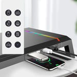 ICE COOREL T1 Monitor Increased Rack Foldable Laptop Stand With RGB Lighting & 4xUSB Expansion Interface