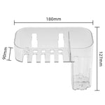 Magic Sticker Plastic Toiletry Makeup Storage Box Transparent Home Creative Organizing Box,Specification:, Shallow Style