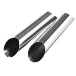 20 PCS Oblique Double-Head Stainless Steel Large Spiral Tube Non-Stick Croissant Mold Croissant Tool, 20 PCS Croissant Tool