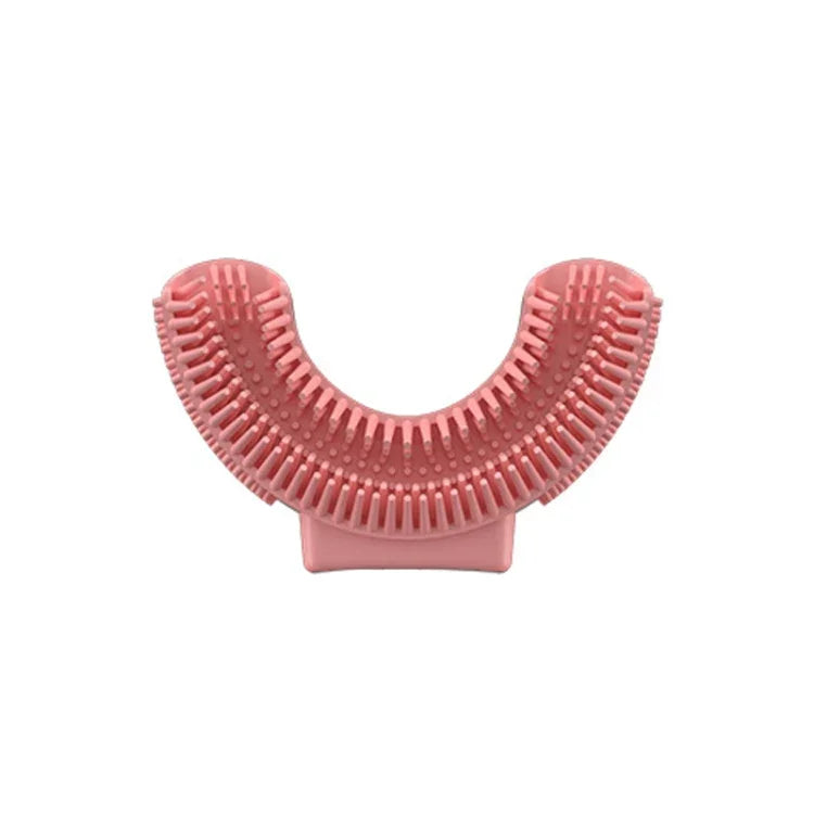 Silicone U-Shaped Replaceable Brush Head 2-8 Years Old Oral Electric Toothbrush Head, Pink, Blue