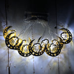 Eid Al-Fitr LED Star and Moon String Lights Ramadan Festival Decoration Lamp, 1.65m 10 LEDs, 3m 20 LEDs