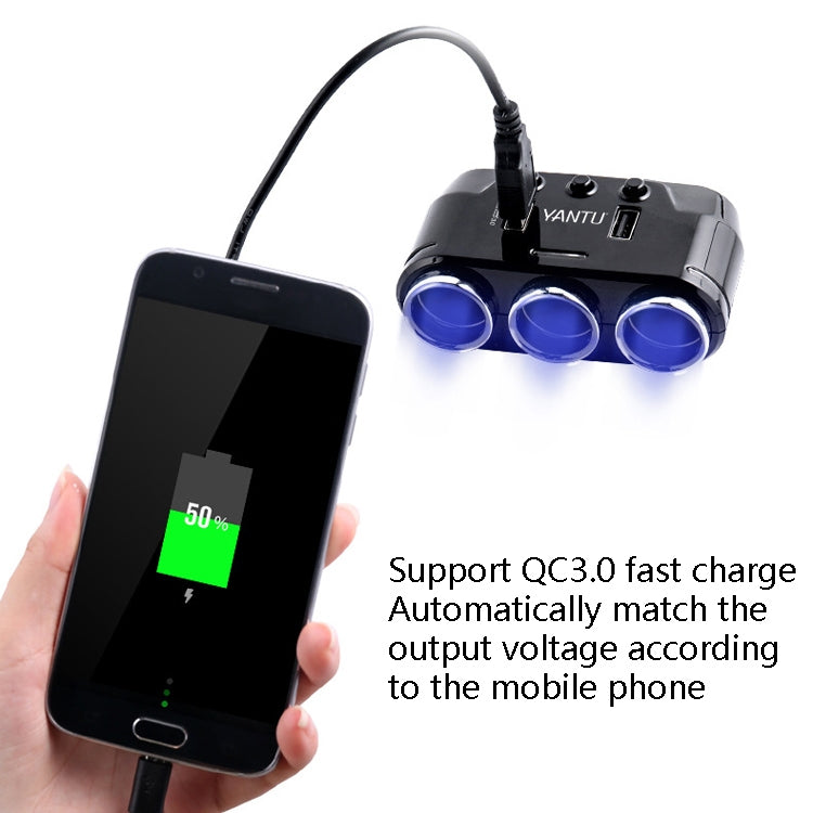 YANTU B39 Cigarette Lighters Cars Multifunctional Usb Fast Charging Car Charger, Wireless Qualcomm Voltage