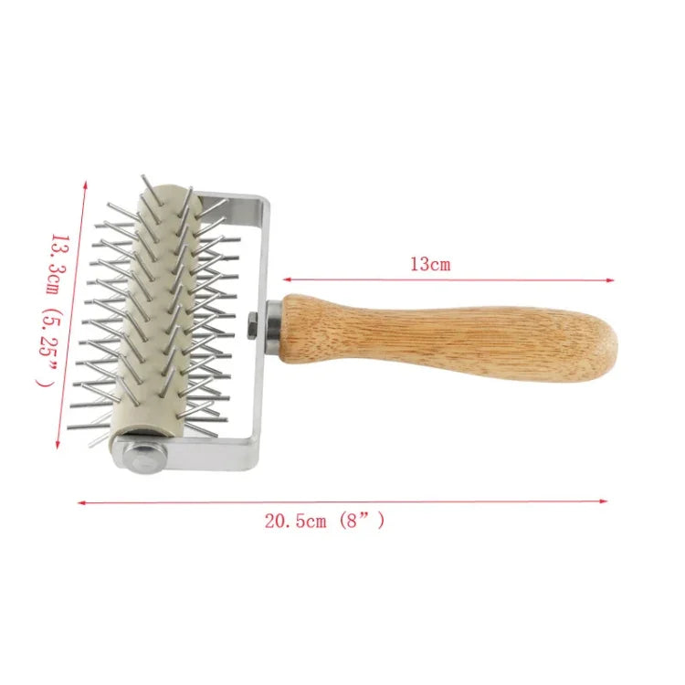Stainless Steel Rolling Pin Pizza Puncher Snacks Baking Utensils, Pizza Puncher