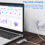 6 In 1 USB-C / Type-C To 4K HDMI + SD / TF Card Slot + PD USB-C / Type-C Charging + 2 USB 3.0 Ports Multifunctional HUB Docking Station, 6 In 1
